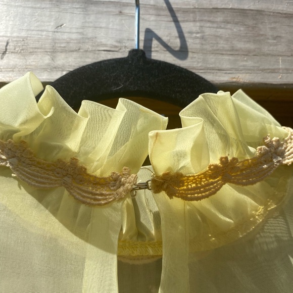 Vintage Nadine Lemon Yellow Ruffled Tiered Dress - Picture 16 of 16